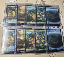 Final Fantasy Chocobo Track Stamped Foil Land Set MTG 10 English Bundle NM Magic - Image 1