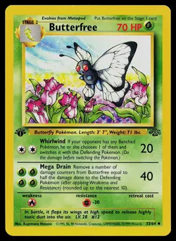 Pokemon Card - Butterfree Jungle 33/64 Uncommon 1st Edition - Image 1