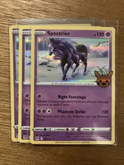 (3)Pokemon Spectrier 081/196 2023 Trick or Trade Halloween Trick Treat Holo Rare - Image 1