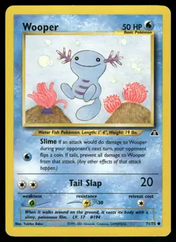 Wooper MP 71/75 Neo Discovery Pokemon Card - Image 1