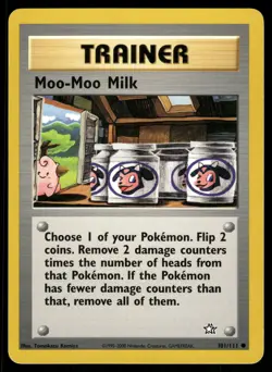 Moo-Moo Milk MP 101/111 Neo Genesis Pokemon Card - Image 1