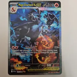Pokemon Mega Charizard X EX XY Set Foil Rare Dragon Stage 2 Card 125/090 English - Image 1