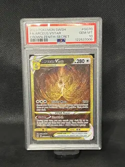 2023 Pokemon Sword And Shield Crown Zenith Fa Secret Arceus Vstar #GG70 PSA 10 - Image 1