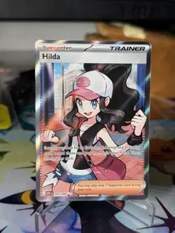 Pokemon TCG Hilda Full Art Ultra Rare White Flare Holo Card 164/086 - NM - Image 1