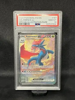 Salamence Ex 187/159 Journey Together Special Illustration Pokemon PSA 10 GEM - Image 1
