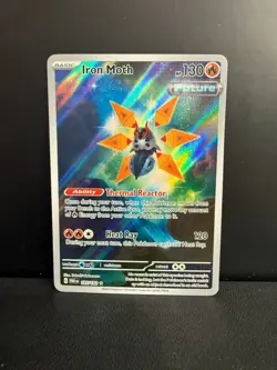 2023 Pokemon Iron Moth Illustration Rare 187/182 PAR Paradox Rift NM - Image 1