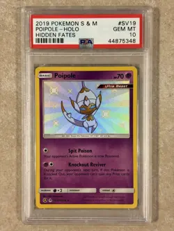 Pokemon 2019 Poipole Holo Hidden Fates #SV19 (PSA 10 Gem Mint) - Image 1