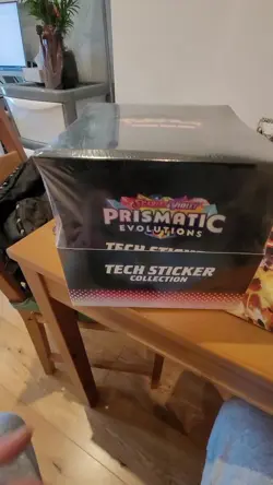 Pokemon Prismatic Evolutions Tech Sticker Collection Sealed case of 12 - Image 2