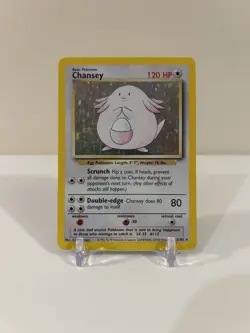 Pokemon English Base Set Chansey Holo-Rare #3/102 Heavily Played - Image 1