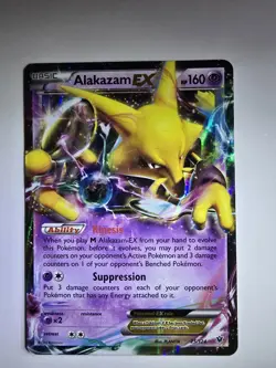 Pokemon TCG Alakazam EX 25/124 Ultra Rare Holo Card XY Fates Collide -LP - Image 2