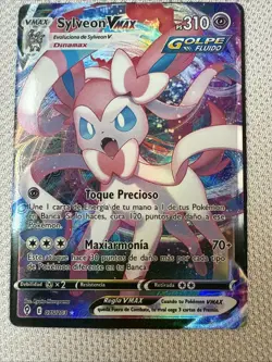 Pokemon TCG Sylveon VMAX Full Art Ultra Rare Holo Fan Art 075/203 Spanish - Image 1