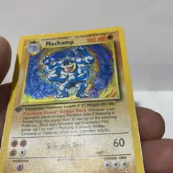 Machamp 1st Edition Holo Rare Pokemon Card - 8/102 Base Set - HP Condition (2) - Image 4