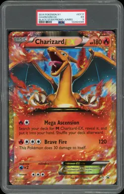 2014 Pokemon Charizard EX XY17 Black Star Promo EX PSA 5 Jumbo - Image 1
