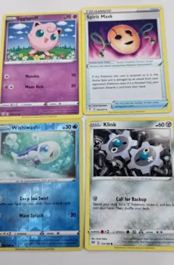 Vintage 4 Pokemon Cards Jigglypuff 067/189 70HP Spirit Mask, Wishiwashi, Klink. - Image 1