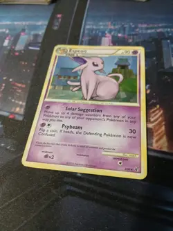 Carte Pokemon Mentali 2/90 Holo Prism HGSS Indomptable FR Exc - Image 1
