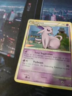 Carte Pokemon Mentali 2/90 Holo Prism HGSS Indomptable FR Exc - Image 2