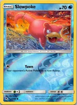 Slowpoke 12/68 Hidden Fates Reverse Holo Pokemon TCG NM / LP - Image 1