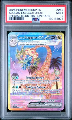 2024 POKEMON SSP EN-SURGING SPARKS #242 ALOLAN EXEGGUTOR EX PSA 9 - Image 1