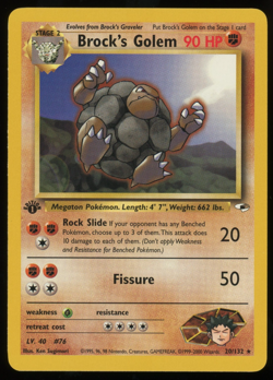 Pokemon 2000 1st Ed Gym Heroes - Brock's Golem - Rare - 20 - Image 1