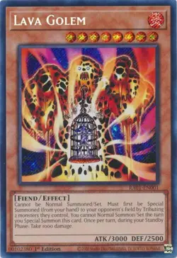 Lava Golem - Playset 3 Cards - RA01-EN001 - Secret Rare - Yugioh - Image 2