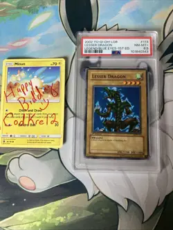 2002 Yu-Gi-Oh! Lesser Dragon #113 : Legend Blue Eyes : 1st Ed : POP 1 : PSA 8.5 - Image 1