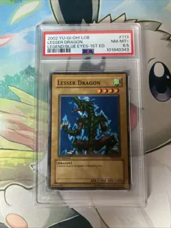 2002 Yu-Gi-Oh! Lesser Dragon #113 : Legend Blue Eyes : 1st Ed : POP 1 : PSA 8.5 - Image 2