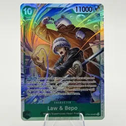 One Piece Law & Bepo GREEN #ST24-004 Super Rare Foil TCG - Image 1