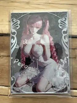 One Piece CCG Goddess Perona Metal Card - Lacy White Nightgown - Image 1