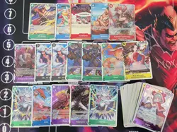 One Piece CCG OP14 SR/R Lot + Prerelease Stamp Promos + Dash Pack Promos - Image 1