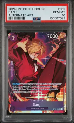 Sanji PSA10 2024 One Piece Op09-Emperors In The New World Alternate Art #065 - Image 1