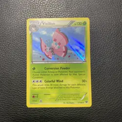 Pokemon Card Vivillon 17/146 Meadow Holo Rare XY Base Set Pink Version VLP - Image 1