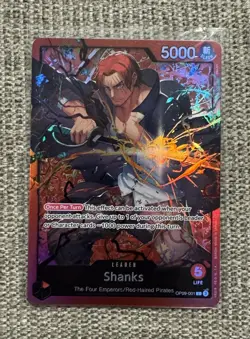 Shanks OP09-001 ONE PIECE Tcg Card Game NM RED Leader - Image 1