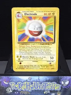 Pokemon Card Electrode 21/102 Base Set Non Holo Rare WOTC Played - Image 1