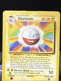Pokemon Card Electrode 21/102 Base Set Non Holo Rare WOTC Played - Image 2
