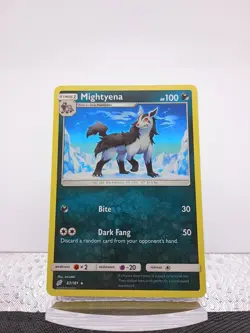 Pokemon Card - Sun & Moon Team Up 87/181 - MIGHTYENA (rare) - NM/M - Image 1