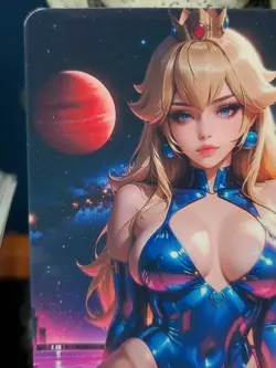 1/1 Only 1 Made Princess Peach Space Mario Southern Customs Waifu Card Reserved! - Image 2