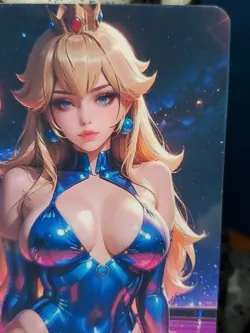 1/1 Only 1 Made Princess Peach Space Mario Southern Customs Waifu Card Reserved! - Image 3