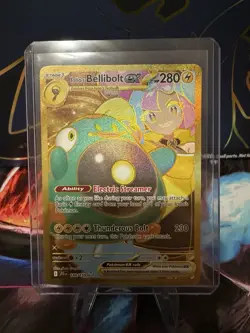 Pokemon TCG Ionos Bellibolt ex 188/159 Journey Together Gold Hyper Rare Card NM - Image 1