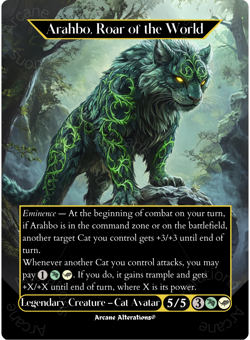 Arahbo, Roar of the World - Full Art Altered Art Custom Proxy Cards - Image 1