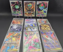 Mega Brave/Mega Symphonia SR & AR Japanese 14 Card Bundle Pack Fresh All Sleeved - Image 1