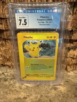 Pokemon GRADED Card CGC 7.5 PIKACHU #84 - REVERSE FOIL (SKYRIDGE) YEAR 2003 - Image 1