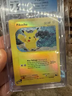 Pokemon GRADED Card CGC 7.5 PIKACHU #84 - REVERSE FOIL (SKYRIDGE) YEAR 2003 - Image 2