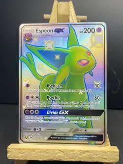 Espeon GX Hidden Fates Shiny Vault Full Art Holo Rare Pokemon Card SV60/SV94 NM - Image 1