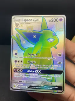 Espeon GX Hidden Fates Shiny Vault Full Art Holo Rare Pokemon Card SV60/SV94 NM - Image 3