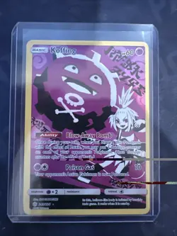 Pokemon Koffing Cosmic Eclipse Card 243/236 Secret Rare Full Art SM Holo - Image 1
