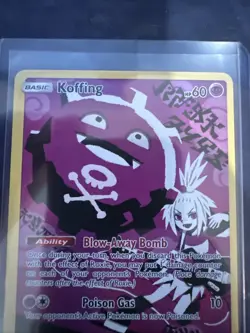 Pokemon Koffing Cosmic Eclipse Card 243/236 Secret Rare Full Art SM Holo - Image 2