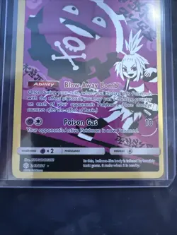 Pokemon Koffing Cosmic Eclipse Card 243/236 Secret Rare Full Art SM Holo - Image 3