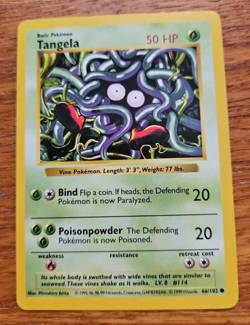 Pokemon TCG Tangela Wizards Of The Coast 1999 Base Set Shadowless Card 66 NR MT! - Image 1