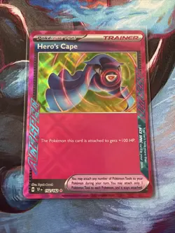 HERO'S CAPE 152/162 ACE SPEC RARE TEMPORAL FORCES POKEMON NM Card - Image 1