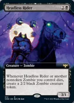 Headless Rider (Extended Art) [Innistrad: Crimson Vow] Near Mint - Image 1